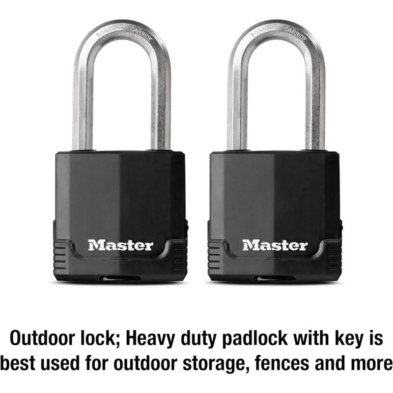 Master Lock Magnum 2 in. H X 1-5/16 in. W X 2 in. L Steel Ball Bearing Locking Weather-Resistant Pad