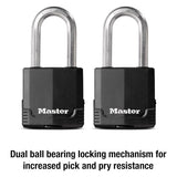 Master Lock Magnum 2 in. H X 1-5/16 in. W X 2 in. L Steel Ball Bearing Locking Weather-Resistant Pad