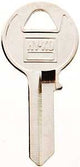 Hy-Ko 11010VR7 Key Blank, Brass, Nickel, For: Viro Cabinet, House Locks and Padlocks, VR7 Key Number, Pack of 10