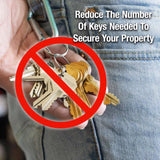 Master Lock 1-1/2 in. H X 7/8 in. W X 2 in. L Steel 4-Pin Cylinder Exterior Padlock, Pack of 6
