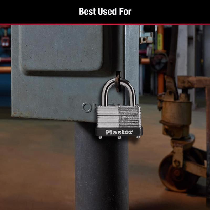 Master Lock 1-1/16 in. H X 1-3/4 in. W X 1-3/4 in. L Laminated Steel Breakaway Warded Padlock, Pack of 12