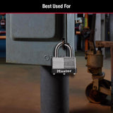 Master Lock 1-1/16 in. H X 1-3/4 in. W X 1-3/4 in. L Laminated Steel Breakaway Warded Padlock, Pack of 12