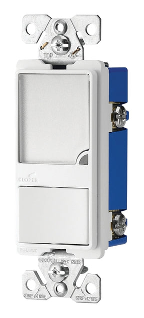 Eaton Cooper Wiring Patrol Series 7738W-K Night Light, 4.19 in L x 1.3 in W x 1.08 in D Dimensions, 15 A, White Light