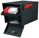 Mail Manager 7506 Locking Curbside MailBox, Steel, Galvanized/Powder-Coated, 10-3/4 in W, 21 in D, 11-1/4 in H, Black