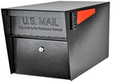 Mail Manager 7506 Locking Curbside MailBox, Steel, Galvanized/Powder-Coated, 10-3/4 in W, 21 in D, 11-1/4 in H, Black