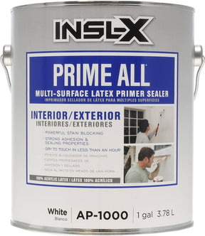 Insl-X AP-1000099-01 Multi-Surface Primer Sealer, Flat, White, 1 gal, Pack of 4