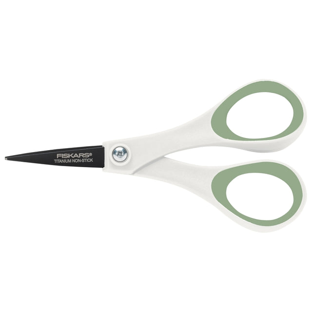 Fiskars 1073594 Non-Stick Titanium Softgrip Scissors 8IN