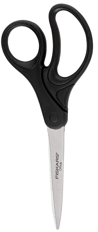 Fiskars 1067259 Scissors, 8 in OAL, Stainless Steel Blade, Ergonomic Handle, Black Handle