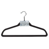 Whitmor 9.75 in. H X 0.25 in. W X 17.75 in. L Plastic Black Flocked Hanger 5 pk