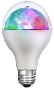Feit Electric DISCO1/LED LED Disco Bulb, Specialty, A25 Lamp, 40 W Equivalent, E26 Lamp Base, White, Pack of 3