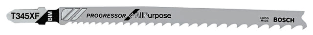 Bosch T345XF Jig Saw Blade, 0.39 in W, 5-1/4 in L, 5/10 TPI, HSS Cutting Edge