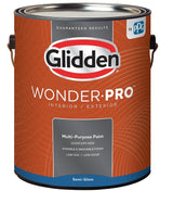 Glidden Wonder-Pro GLWP32WB/01 Paint, Semi-Gloss Sheen, Pastel Base/White, 1 gal, 400 sq-ft/gal Coverage Area, Pack of 4