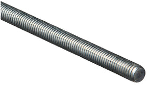 National Hardware N179-523 Threaded Rod, 7/16-14 Thread, 36 in L, A Grade, Steel, Zinc, UNC Thread