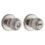 Kwikset 400P15CPK6 Entry Knob, Knob Handle, Satin Nickel, K6 Keyway, 3 Grade