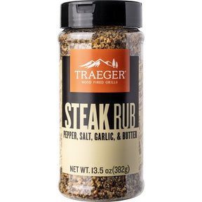 Traeger SPC281 Steak Rub, Solid, Butter, Garlic, Pepper, 11.5 oz Cylinder