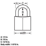Master Lock 1-5/16 in. H X 1/2 in. W X 1-9/16 in. L Vinyl Covered Steel Double Locking Covered Padlo