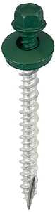 Acorn International SW-MW2FG250 Screw, High-Low, Twin Lead Thread, Hex Drive, Self-Tapping, Type 17 Point, Forest Green