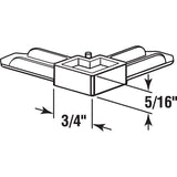 Make-2-Fit PL 7728 Square Cut Screen Frame Corner, Plastic, Bronze, For: Square-Cut Ends of 5/16 Aluminum Screen Frame