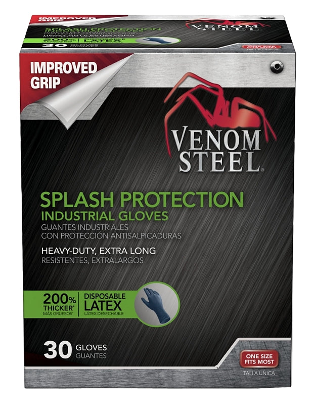Venom Steel VEN6025 Gloves, One-Size, Late, Powder-Free, Blue, 12 in L