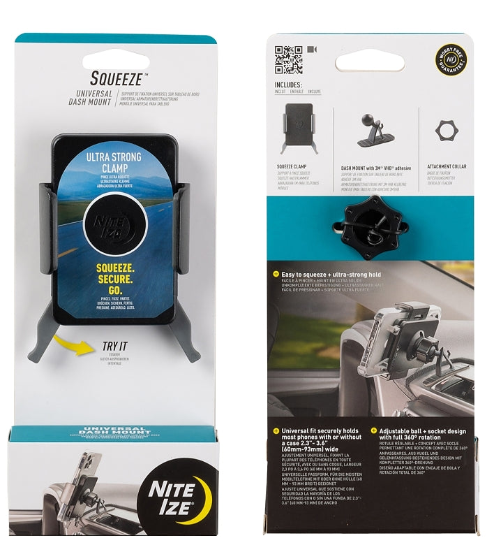 Nite Ize Squeeze SUDK-01-R8 Universal Dash Mount, Dash Mounting