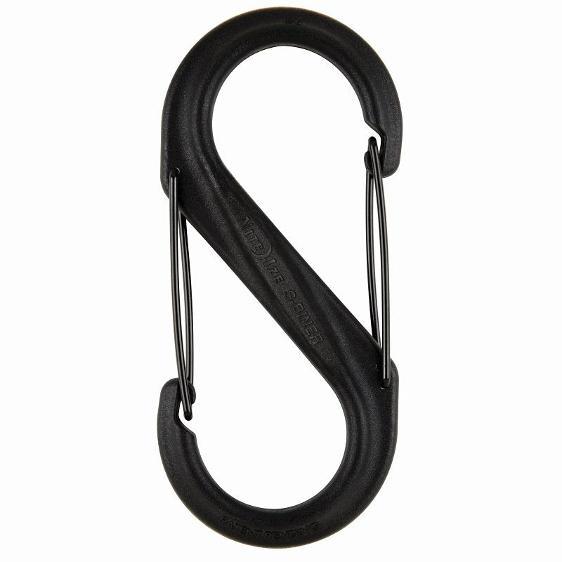 DUAL CARABINER PLASTIC BLK NO6