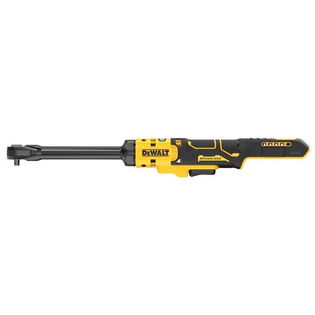DEWALT ATOMIC Series DCF514EB Extended Reach Cordless Ratchet, Tool Only, 1/4 in Drive, Square Drive, 20 V, 45 ft-lb