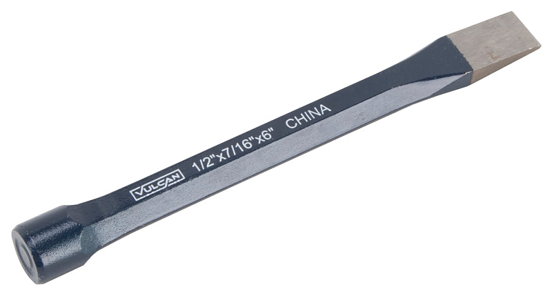Vulcan JL-CSL004 Cold Chisel, 5/8 in Tip, 7 in OAL, Chrome Alloy Steel Blade, Hex Shank Handle