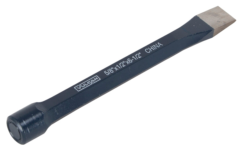 Vulcan JL-CSL005 Cold Chisel, 3/4 in Tip, 8 in OAL, Chrome Alloy Steel Blade, Hex Shank Handle