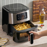 Cuisinart AIR-200NAS Basket Air Fryer, 6 qt, 1800 W, Digital Control, Black Stainless