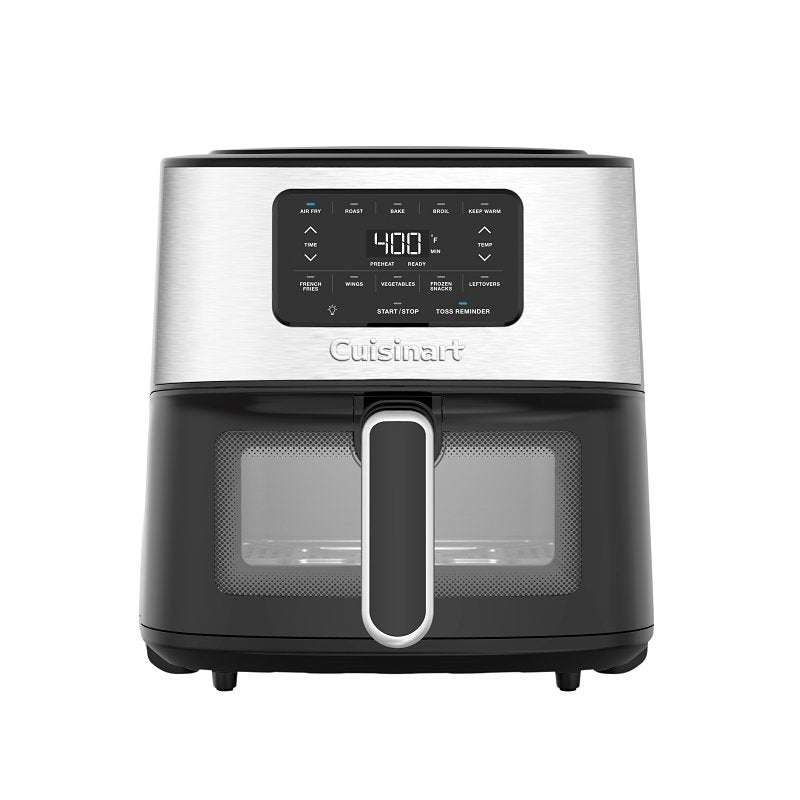 Cuisinart AIR-200NAS Basket Air Fryer, 6 qt, 1800 W, Digital Control, Black Stainless