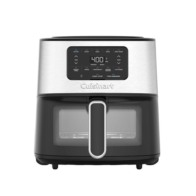 Cuisinart AIR-200NAS Basket Air Fryer, 6 qt, 1800 W, Digital Control, Black Stainless