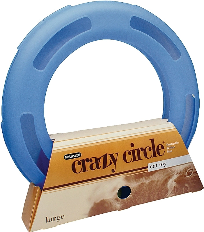 Fatcat Crazy Circle 29393 Interactive Cat Toy, L, Plastic, Blue