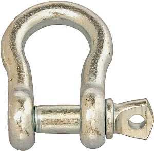 Campbell T9600435 Anchor Shackle, 1/4", 400 lb Working Load, Carbon Steel, Zinc
