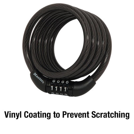 Master Lock 5/16 in. D X 48 in. L Vinyl Coated Steel Locking Cable