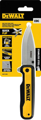 DEWALT DWHT10993 Pocket Knife, 3.3 in L Blade, Stainless Steel Blade, Ergonomic Handle
