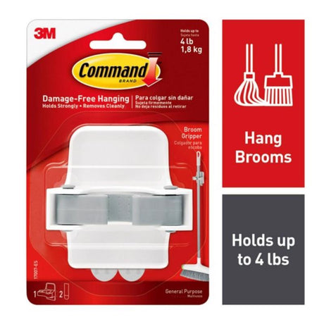 3M Command Large Plastic Broom Gripper 3.34 in. L 1 pk