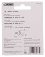 ProSource LR-382-PS Cup Hook, 9/32 in Opening, 2.5 mm Thread, 15/16 in L, Brass, Brass