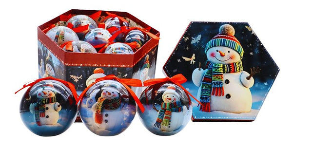Santas Forest 99105 Matching Ornament, Snowmen, Pack of 2