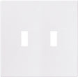 Eaton Wiring Devices PJS2W Wallplate, 4-7/8 in L, 4.94 in W, 2-Gang, Polycarbonate, White, High-Gloss