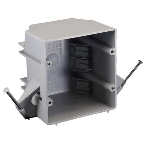 Cantex EZ Box New Work 32 cu in Rectangle PVC 2 gang Outlet Box Gray