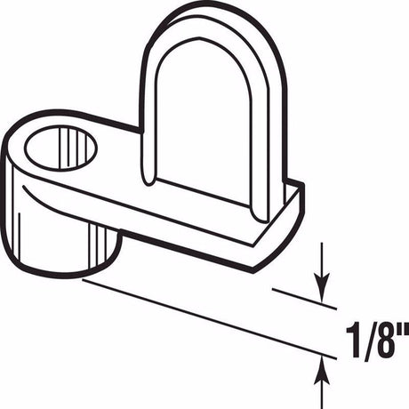 Prime-Line Mill White Aluminum Screen Clip For 1/8 12 pk