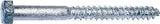 Midwest Fastener 05558 Lag Screw, 1/4-10 Thread, 2-1/2 in OAL, 2 Grade, Galvanized Steel, SAE Measuring