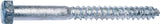 Midwest Fastener 05558 Lag Screw, 1/4-10 Thread, 2-1/2 in OAL, 2 Grade, Galvanized Steel, SAE Measuring