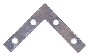 ProSource FC-Z025-01-3L Corner Brace, 2-1/2 in L, 2-1/2 in W, 1.5 mm Thick, Steel, Silver, Zinc, Pack of 20