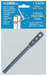Zareba HTTT/300-309 3-Hole Wire Twisting Tool, High-Tensile, For: Up to 8 ga Wire
