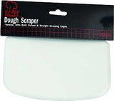 Chef Craft 20808 Dough Scraper, 6 in L, 4 in W, Plastic, White