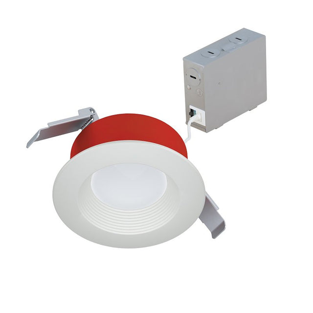 Halo RLFRC4FS Downlight, 10.7 W, 120 V, LED Lamp, Polycarbonate/Steel, Matte White