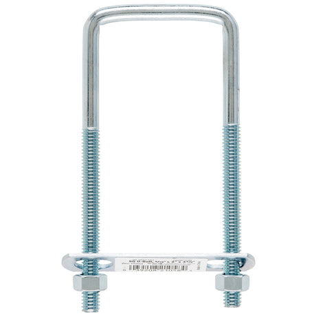 Hampton 5/16 in. X 2 in. W X 4-3/4 in. L Coarse Zinc-Plated Steel Square Bend U Bolt, Pack of 10