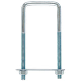 Hampton 5/16 in. X 2 in. W X 4-3/4 in. L Coarse Zinc-Plated Steel Square Bend U Bolt, Pack of 10