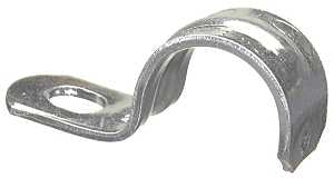 Halex 61130 1-Hole Rigid Conduit Strap, 3 in, 1-1/4 in L, Steel, Galvanized, Each